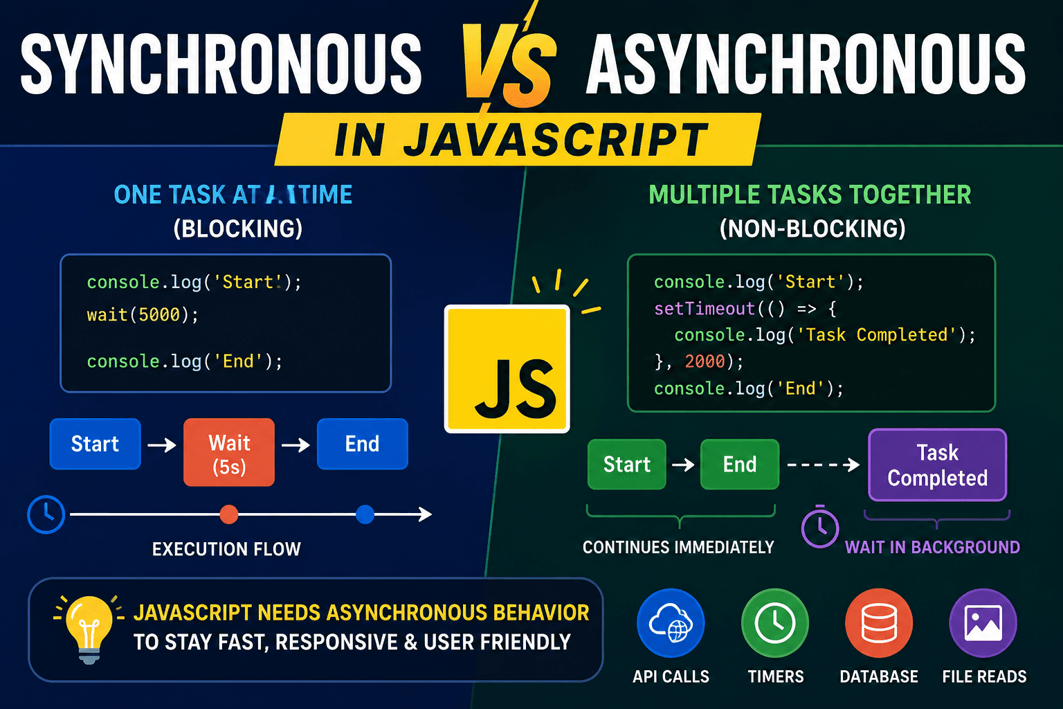 Synchronous vs Asynchronous JavaScript